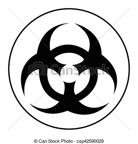 450x470 Isolated Abstract Symbol Isolated Black Nuclear Symbol On A White