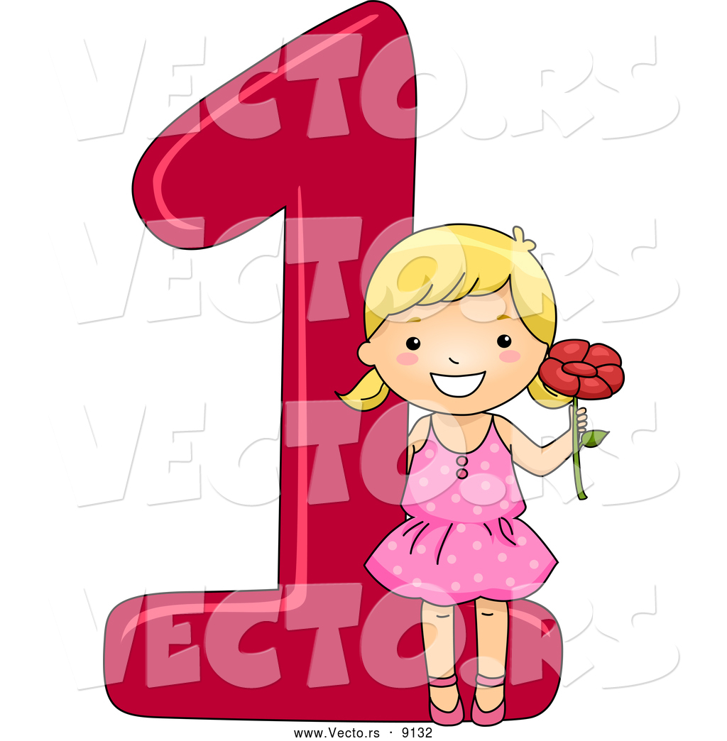 1024x1044 Vector Of A Smiling Cartoon School Girl Holding Flower Beside