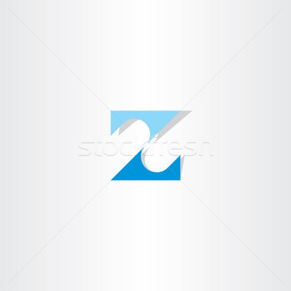 600x600 Number Two Or Letter Z Blue Icon Logo Vector Vector Illustration