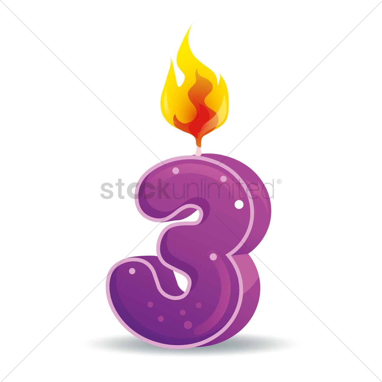 1300x1300 Free Number Candle Vector Image