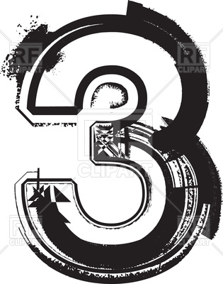 315x400 Grunge Font Black Number Vector Image Of Fonts Type