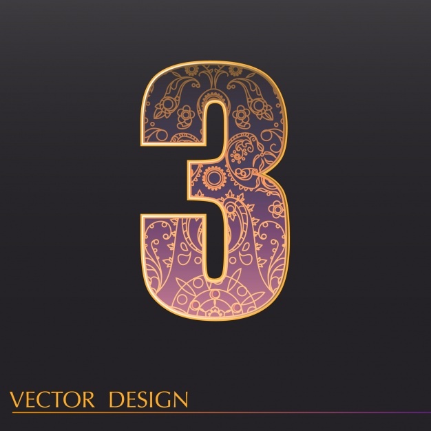Number 3 Vector at Vectorified.com | Collection of Number 3 Vector free ...