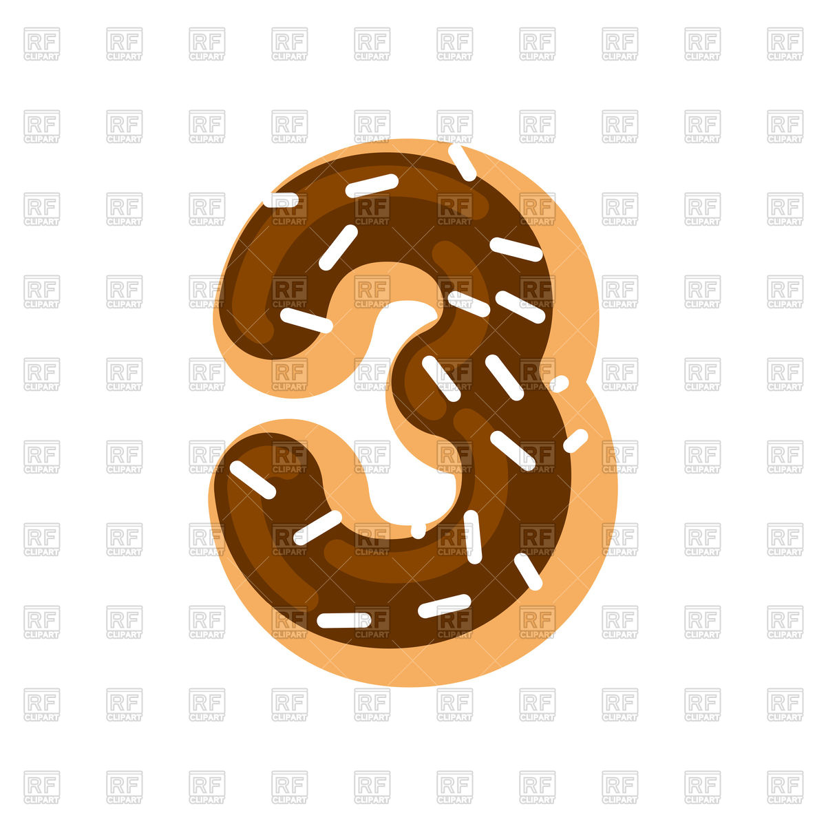 1200x1200 Number Donut Font Vector Image Of Fonts Type Maryvalery