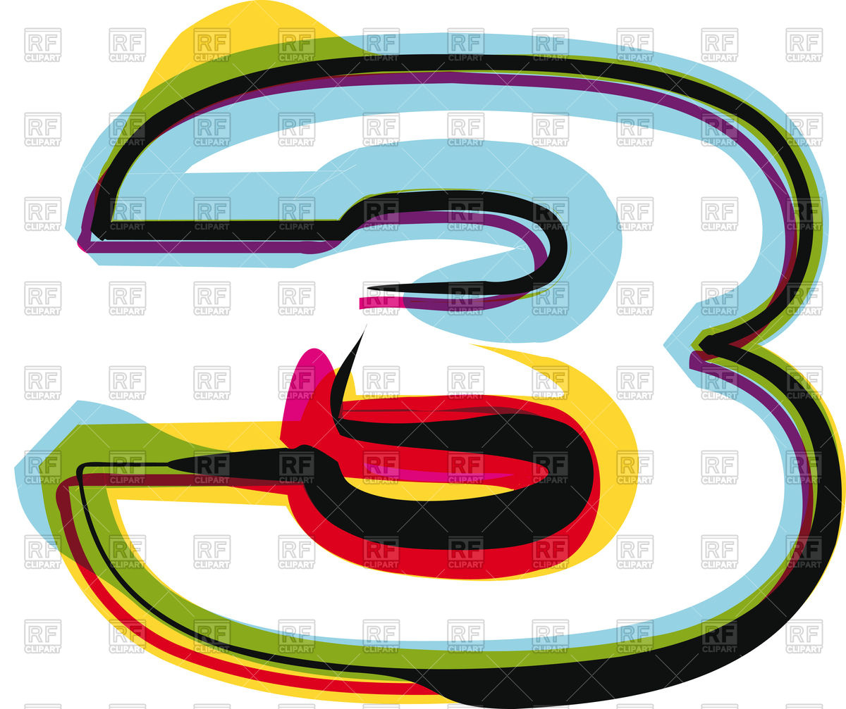 1200x1007 Abstract Colorful Font Number Vector Image Of Fonts Type