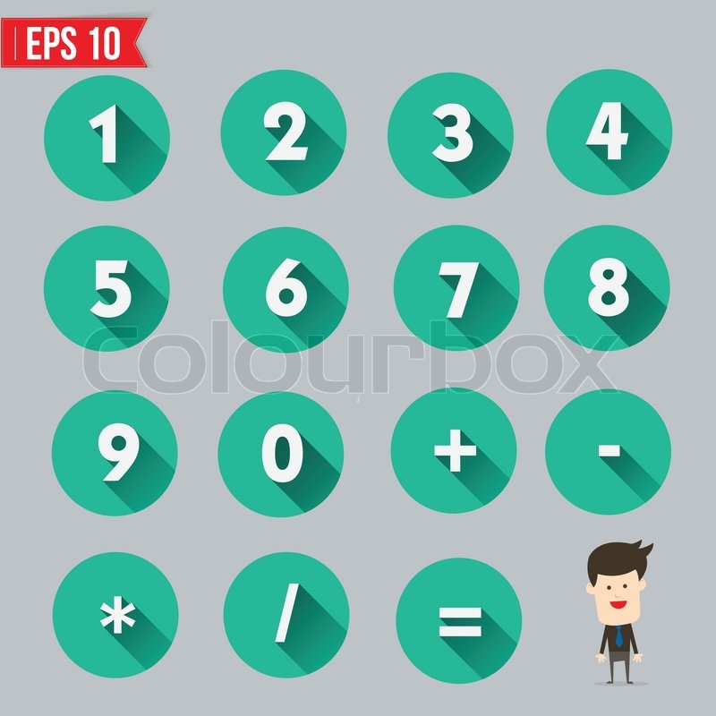 800x800 Number Icon Set