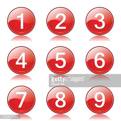415x416 Numbers Counting Red Vector Button Icon Design Set Premium Clipart