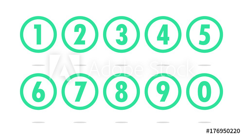 500x281 Numbers In Transparent Circles Icon Vector