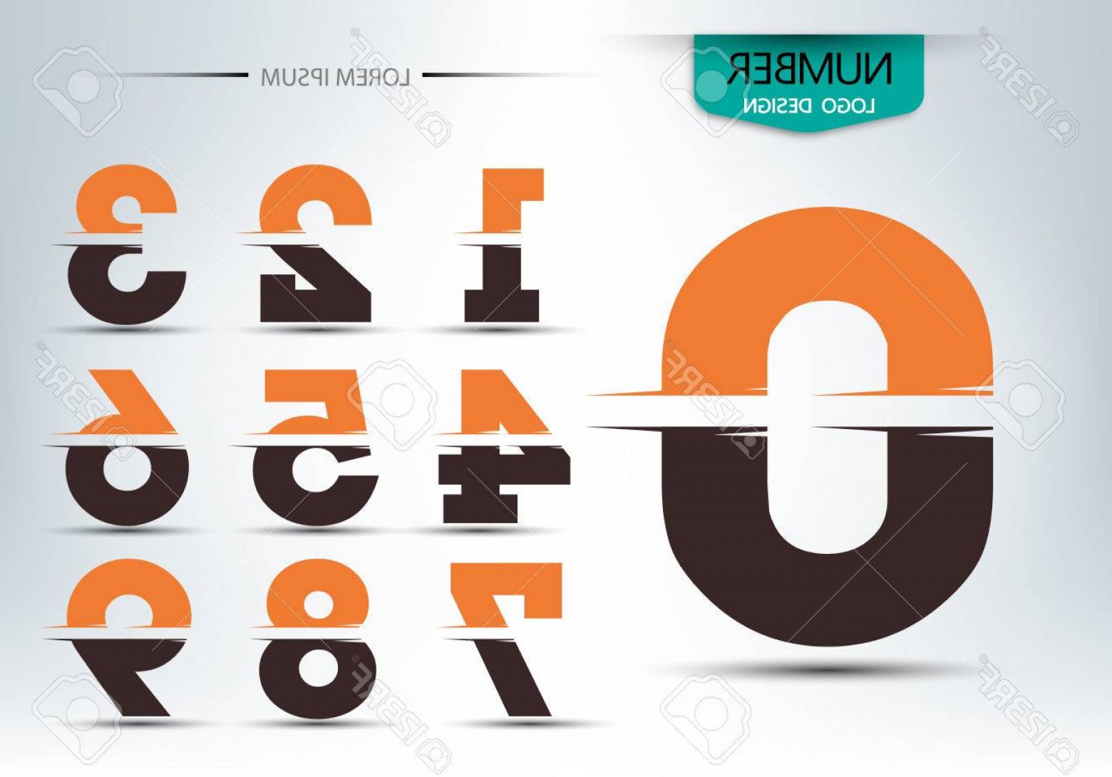 1560x1090 Photostock Vector Number Font Template Set Of Numbers Logo Or Icon