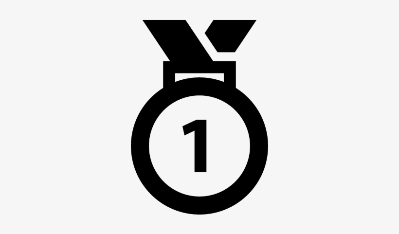 820x481 Medal With Number One Vector