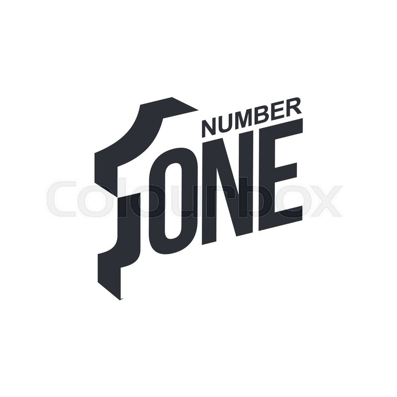 800x800 Black And White Number One Diagonal Stock Vector Colourbox