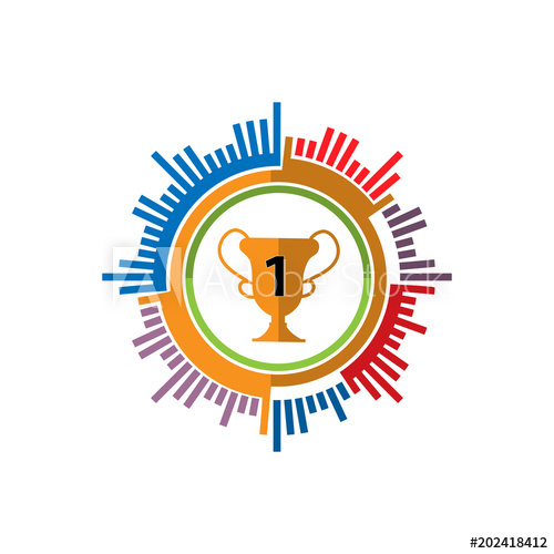 500x500 Target Becomes Number One Vector Illustration Isolated On White