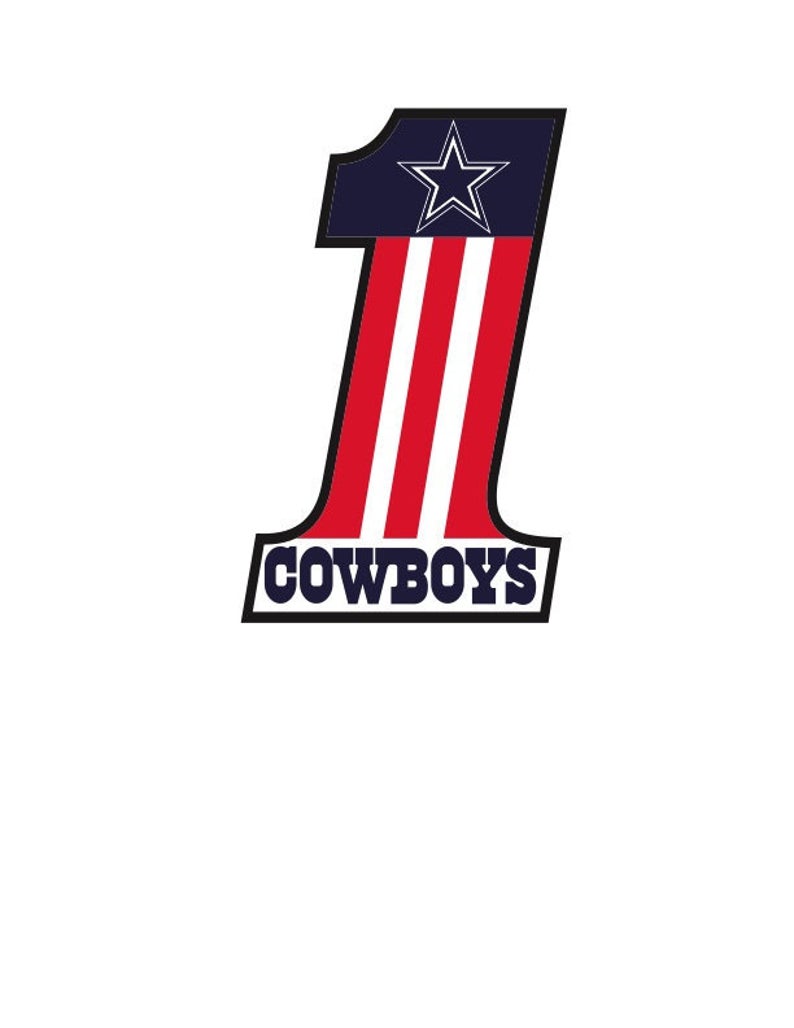 794x1028 Dallas Cowboys Number One Vector Logo Etsy