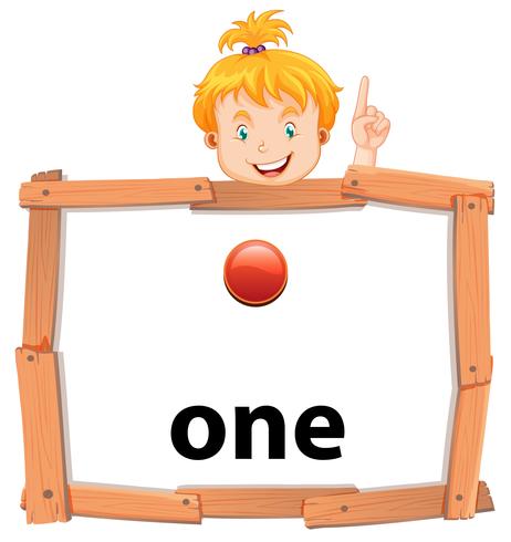 462x490 Girl Holding Banner Of Number One Vector