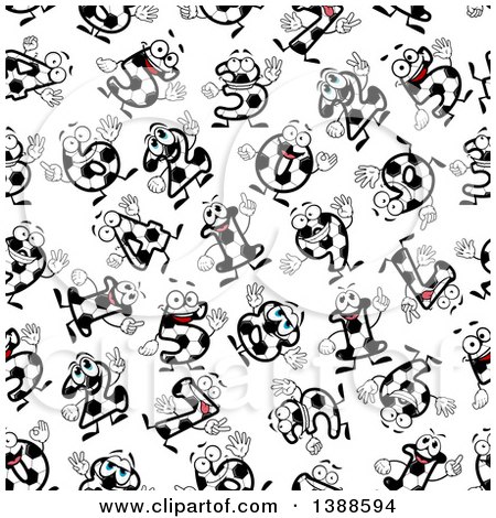 450x470 Clipart Of A Seamless Background Pattern Of Soccer Numbers