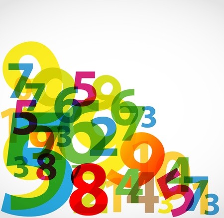 450x439 Colorful Numbers Background Royalty Free Vector Graphics