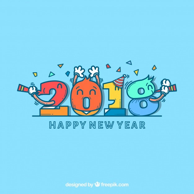 626x626 New Year Background With Numbers Vector Free Download
