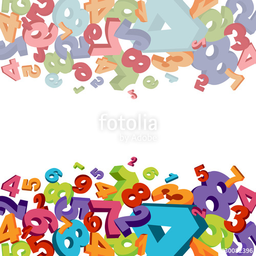 500x500 Abstract Background With Colorful Numbers Stock Image And Royalty