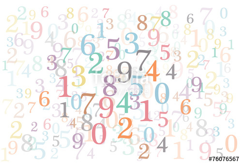 500x338 An Abstract Background With Random Colorful Numbers Stock Image