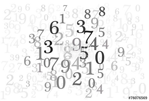 500x338 An Abstract Background With Random Numbers In Gray Scale Stock