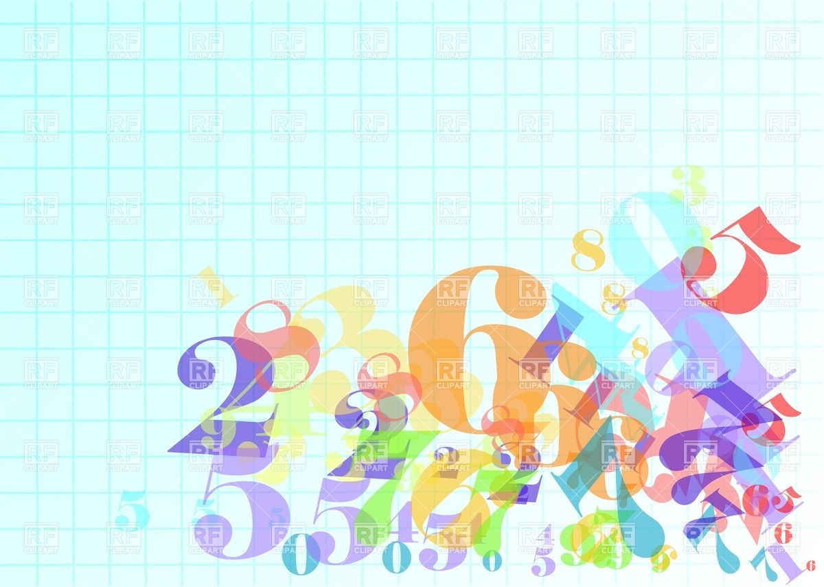 1200x855 Arithmetic Abstract Background With Numbers Vector Image