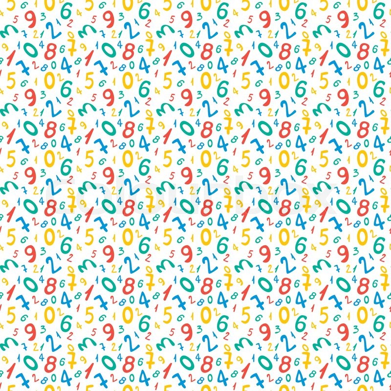 800x800 Seamless Pattern With Numbers For Stock Vector Colourbox