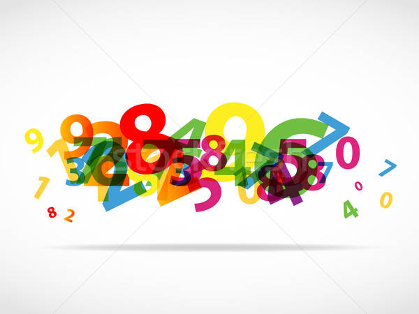600x450 Abstract Colorful Numbers Background Vector Illustration Burak