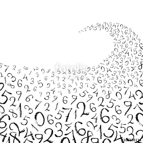 500x500 Back To School Holiday Background Numbers Swirl On White