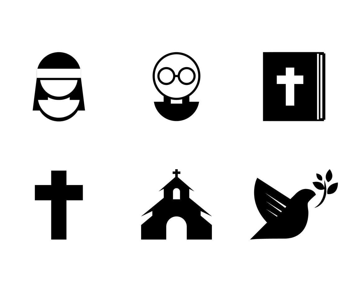 1136x936 Nun Religion Christianism Icons Vector Free
