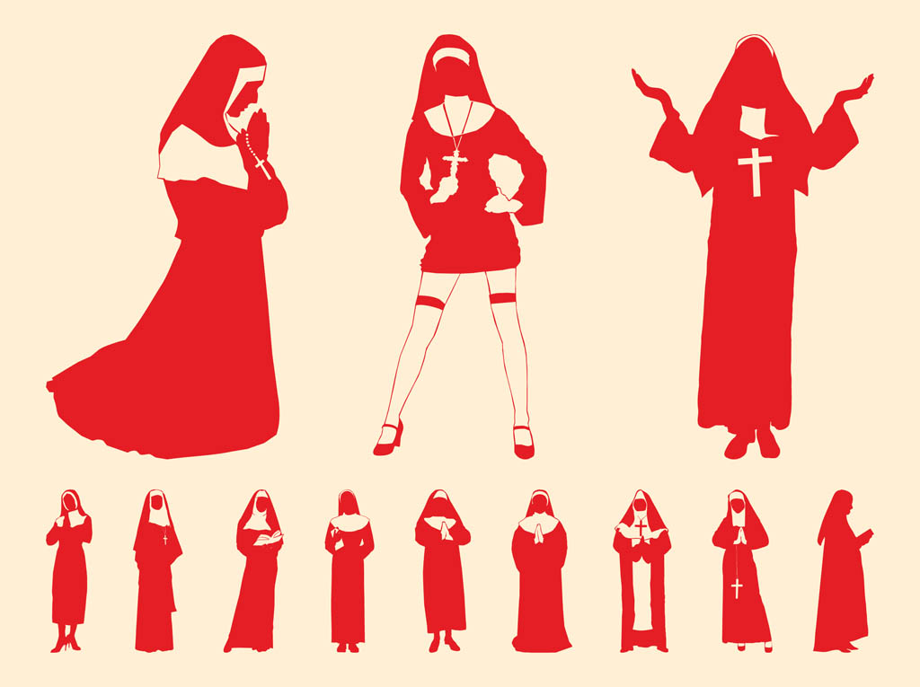 1024x765 Nuns Graphics Vector Art Graphics