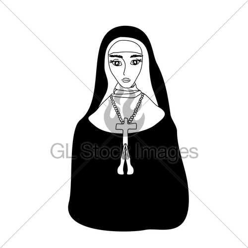 500x500 Vector Illustration Of Nun Gl Stock Images