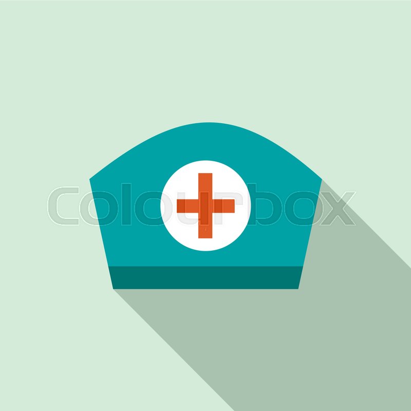 800x800 Nurse Cap Icon In Flat Style On A Stock Vector Colourbox