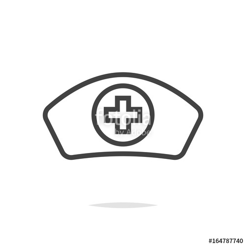 500x500 Nurse Hat Flat Icon Vector Stock Image And Royalty Free Vector