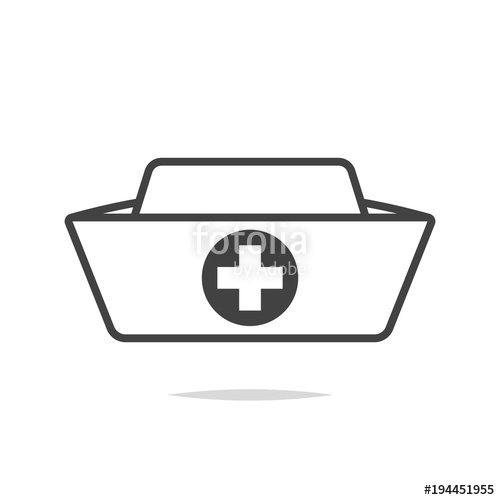 500x500 Nurse Hat Line Icon Vector Stock Image And Royalty Free Vector