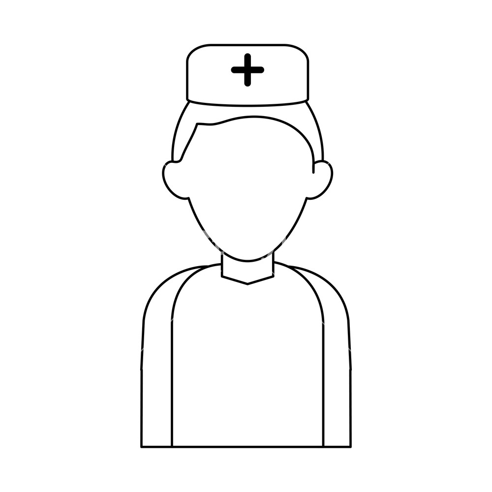 1000x1000 Nurse Faceless Avatar Icon Vector Illustration Graphic Design