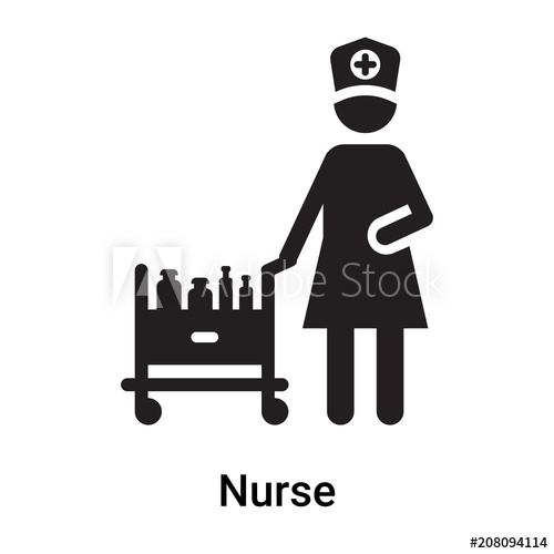 500x500 Nurse Icon Vector Sign And Symbol Isolated On White Background