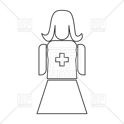 400x400 Nurse Line Icon Vector Image Of Healthcare, Medical