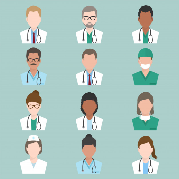 626x626 Set Of Doctor And Nurse Icon Vector Premium Download