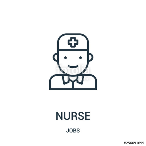 500x500 Nurse Icon Vector From Jobs Collection Thin Line Nurse Outline