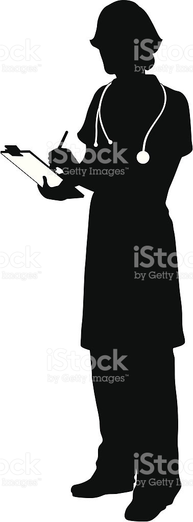 378x1024 Collection Of 'nurse Silhouette Clipart' Download More Than