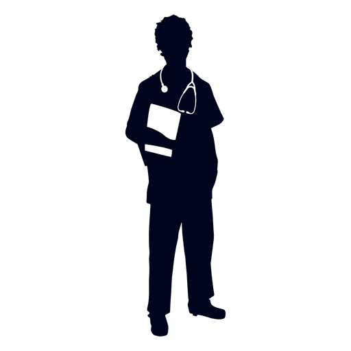 512x512 Nurse Holding Silhouette