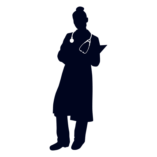 512x512 Nurse Reading Silhouette