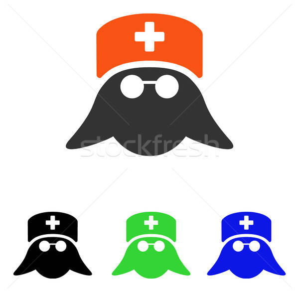 600x586 Medical Nurse Head Flat Vector Icon Vector Illustration Victor