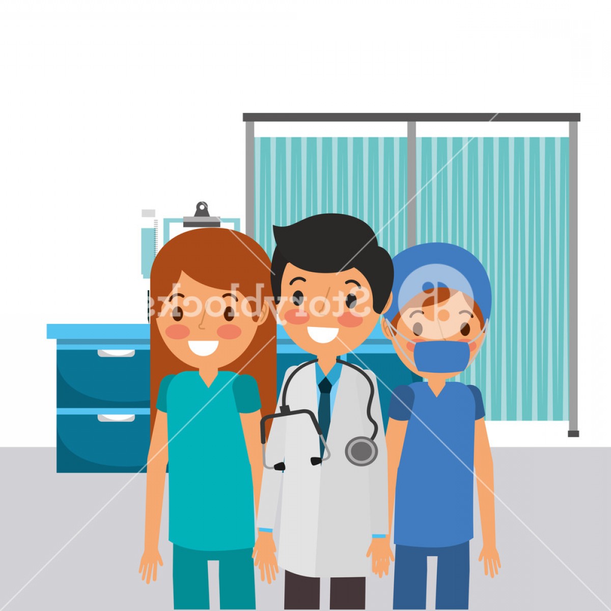 1200x1200 People Team Medical Professional Doctor Male Nurse Vector