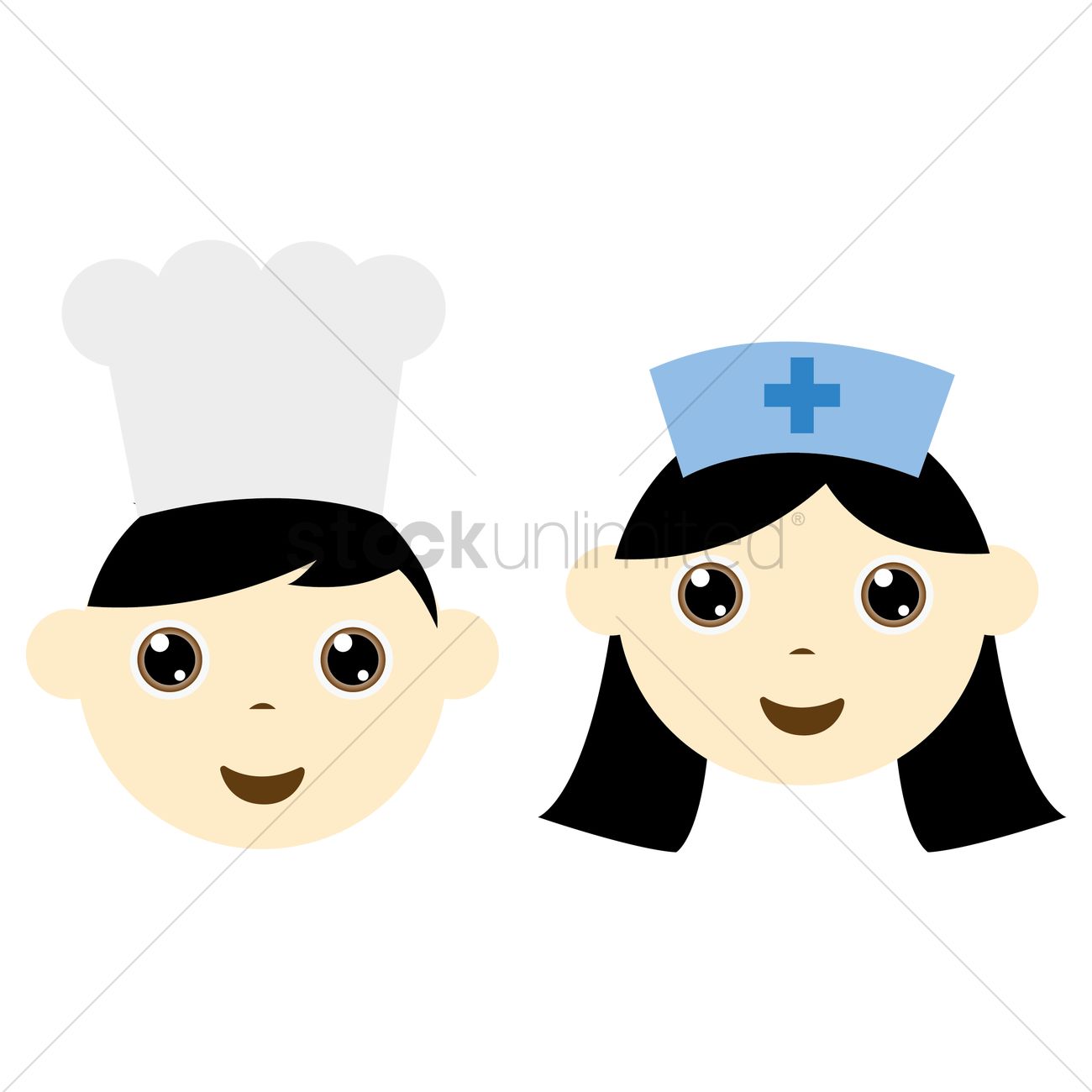 1300x1300 Chef And Nurse Vector Image