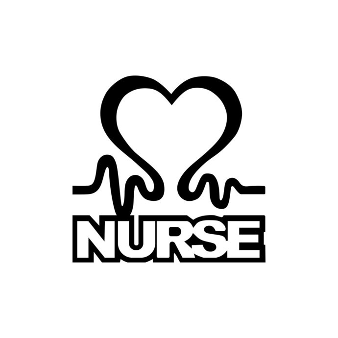 Nurse Heart Sign Word Graphics Design Dxf 690x690 Nurse Heart Sign Word Graphics Design Dxf