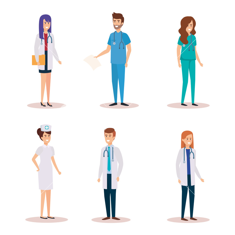Group Of Doctors With Nurse Vector Illustration Design Royalty 1000x1000 Group Of Doctors With Nurse Vector Illustration Design Royalty