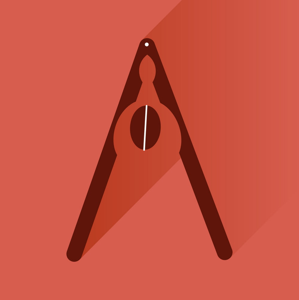 999x1000 Flat Icon With Long Shadow Nut And Nutcracker Vector