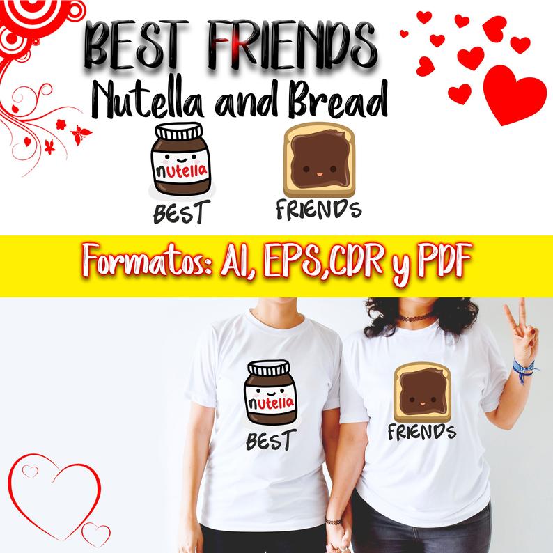 794x794 Sale Best Friend Nutella And Bread Special Valentine Etsy