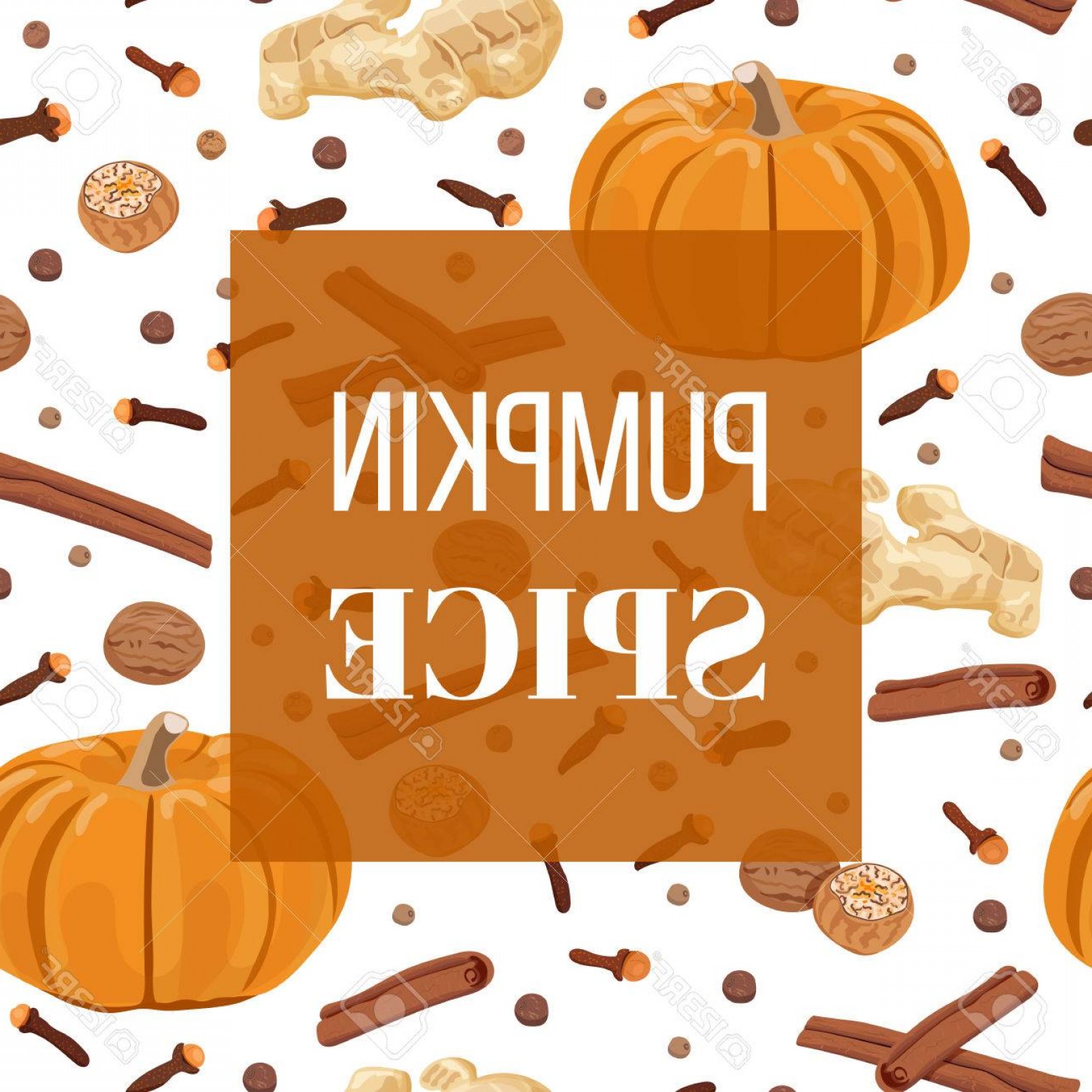 Photostock Vector Pumpkin Spice Seamless Pattern Vector Set 1560x1560 Photostock Vector Pumpkin Spice Seamless Pattern Vector Set