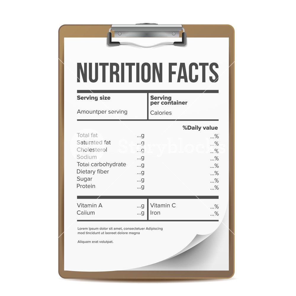 Nutrition Facts Vector Blank, Template Serving Healthy Fitness 1000x1000 Nutrition Facts Vector Blank, Template Serving Healthy Fitness